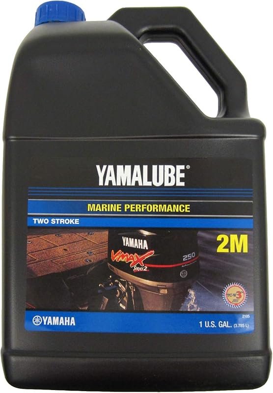 Yamaha Yamalube Outboard 2M Marine 2-Stroke Engine Oil, 1 Gallon