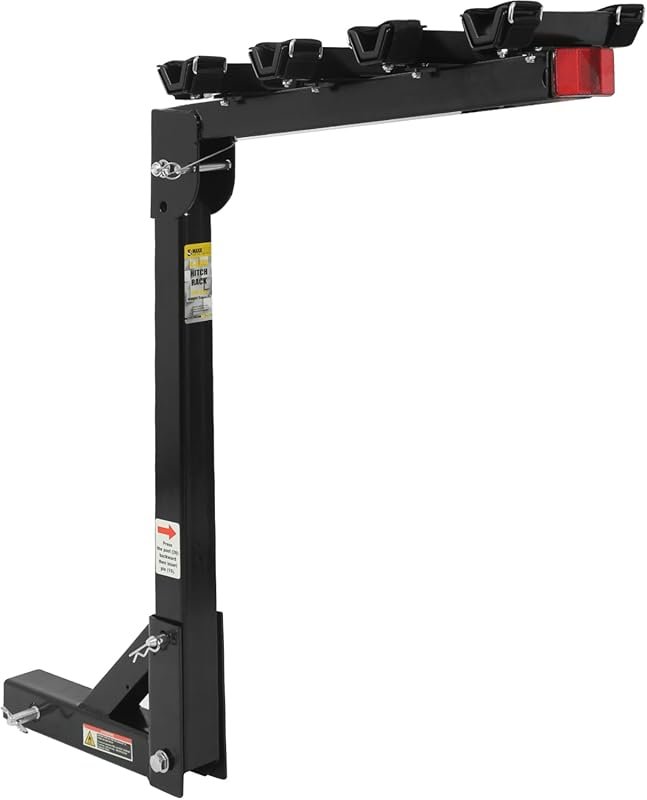 MaxxHaul 70210 4-Bike Hitch Rack: Heavy-Duty Swing Down Design, 150 lb