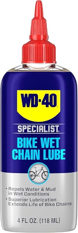 WD-40 Bike wet chain lube – water-repelling bike maintenance formula
