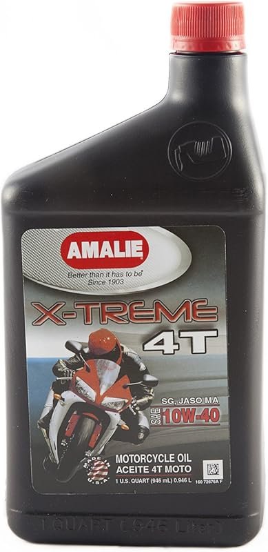 Amalie X-treme 10W-40 4T Motorcycle Oil for Enhanced Engine Performanc