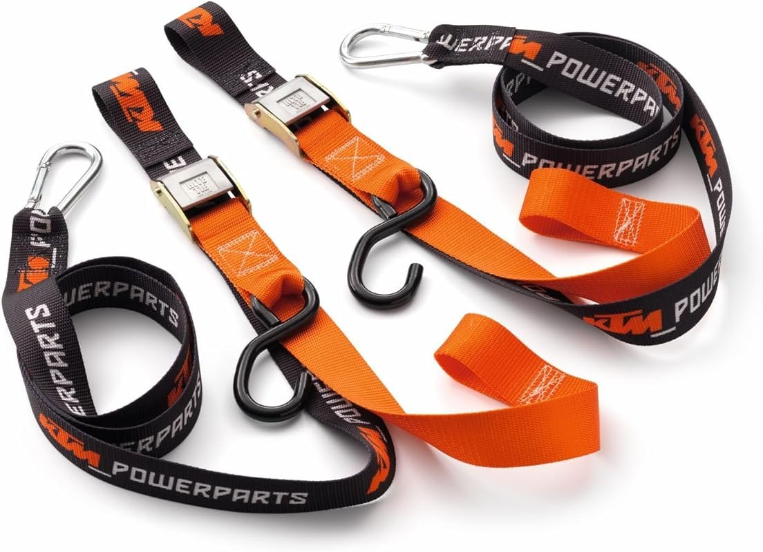 Premium KTM Tie Down Set, U6910047,  Features Built-in Soft Tie Loops,