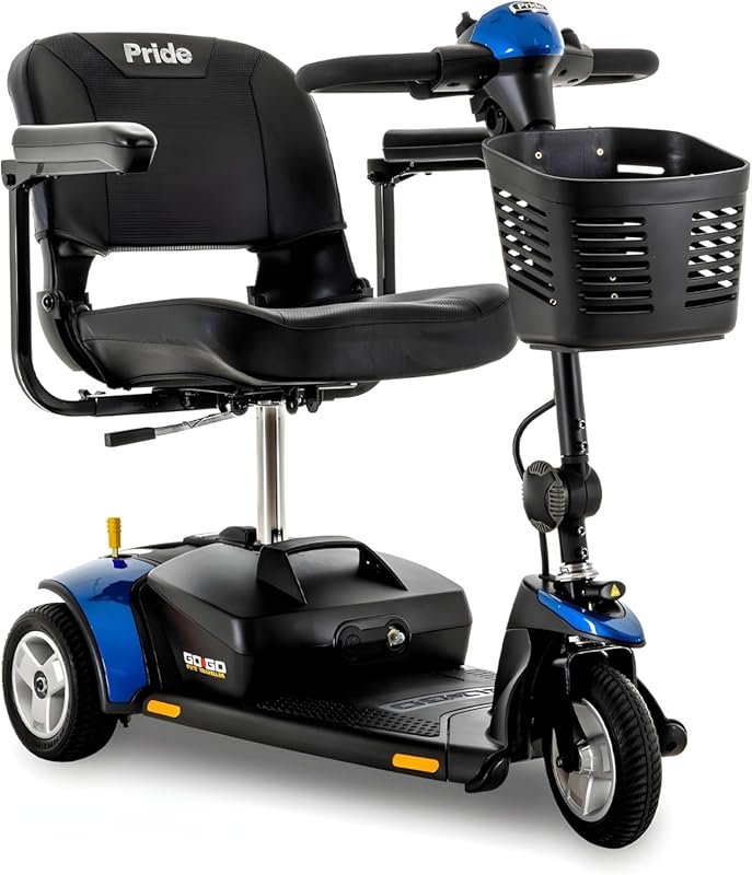 Pride Go Go Elite Traveller 3-Wheel Scooter, 300lbs Capacity, 12Ah Bat