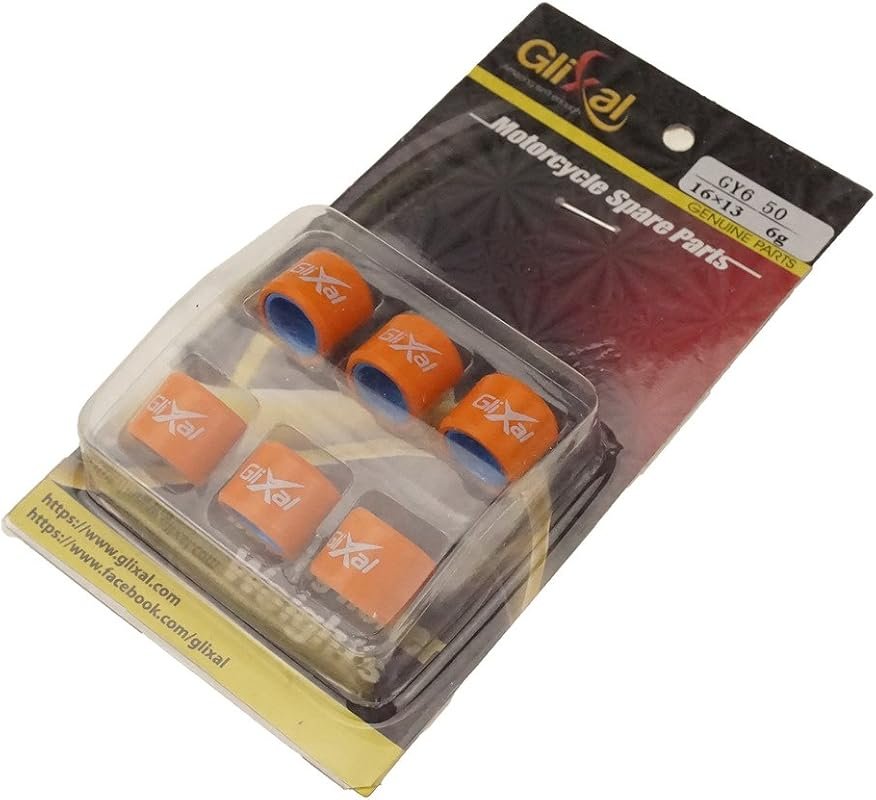 Glixal ATKS-04011 16x13mm Racing Variator Roller Weights 6 Gram for GY