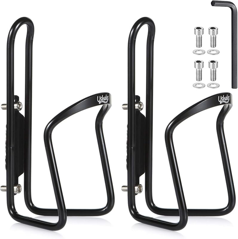 USHAKE Lightweight Aluminum Bike Water Bottle Holder Cages for MTB Bic