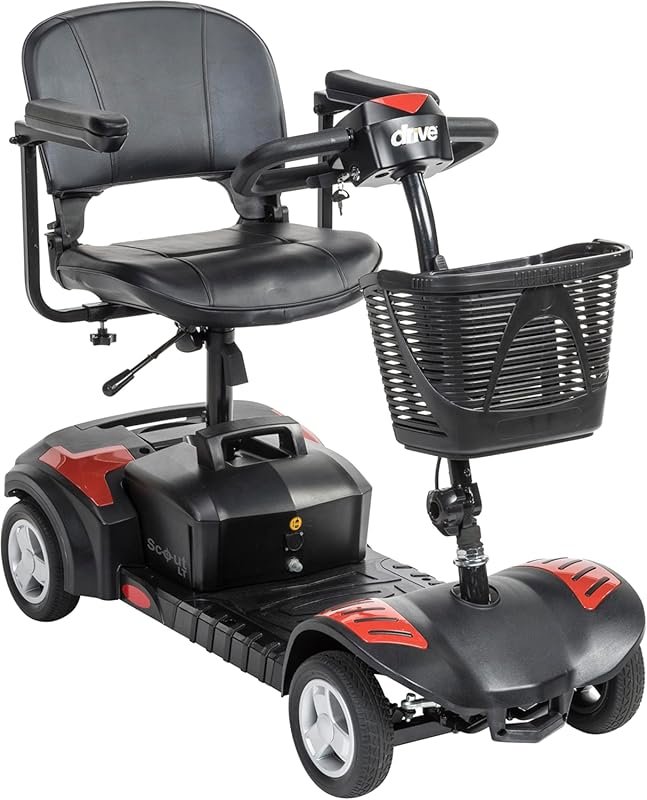 Drive Medical Spitfire Scout 4-Wheel Luxury Travel Scooter with Extend