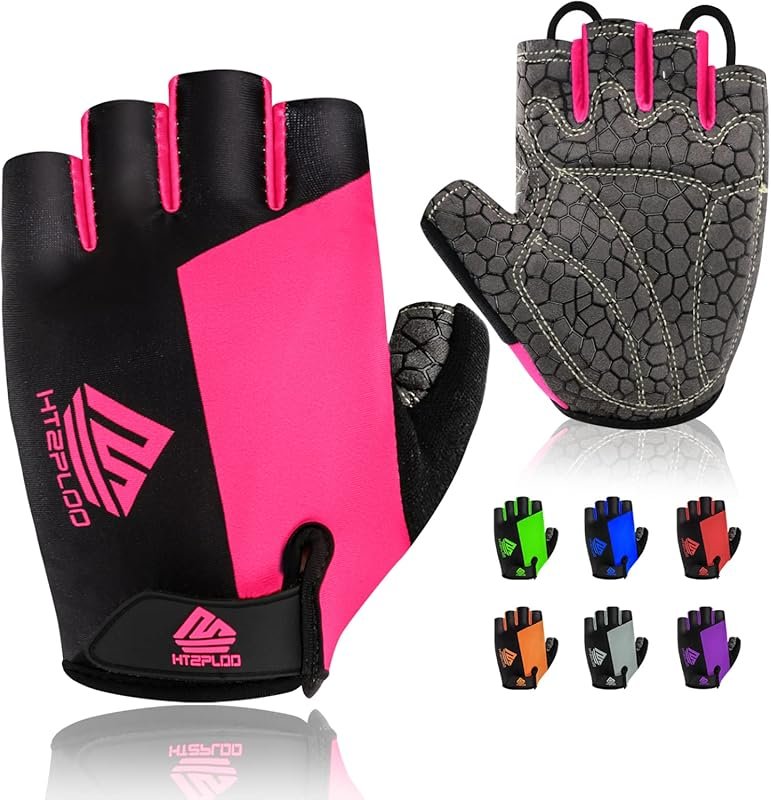 Lightweight Men's and Women's Half-Finger Bike Gloves with Shock-Absor