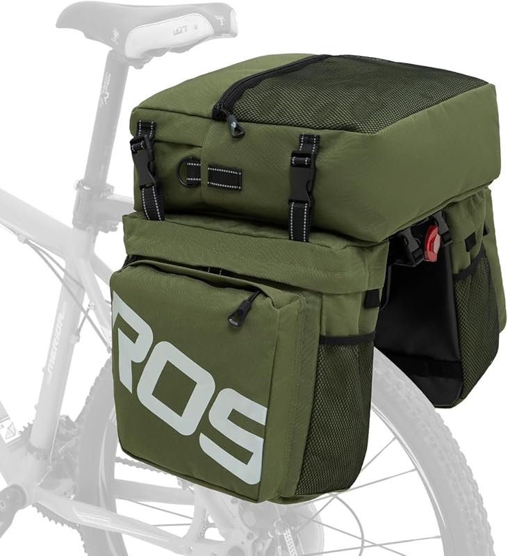 Roswheel 50L Waterproof Bicycle Pannier Bag – Rear Rack Storage for El