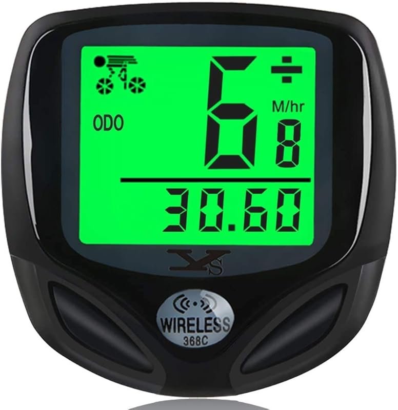 Wireless Waterproof Bicycle Speedometer with LCD Backlight Display and