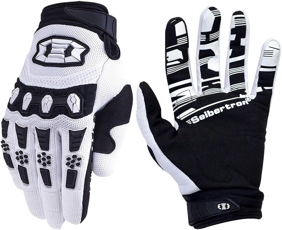 Unisex Touchscreen Full Finger Racing Gloves for MTB, Motocross & Moto
