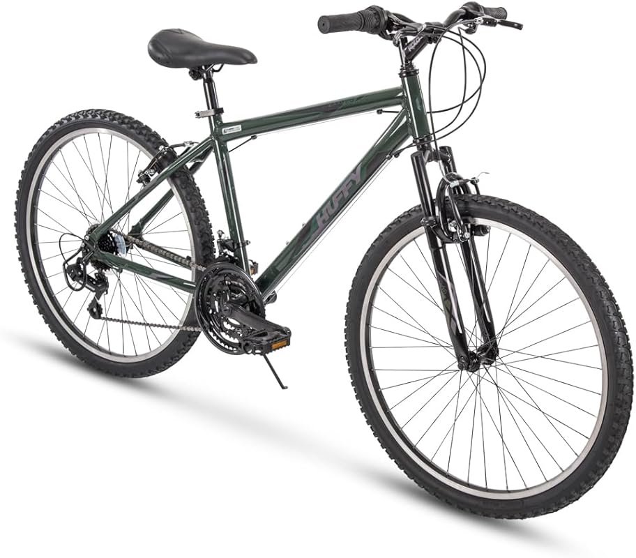 Durable Huffy Mountain Bike with Fat Tires, Disc Brakes, and Multiple