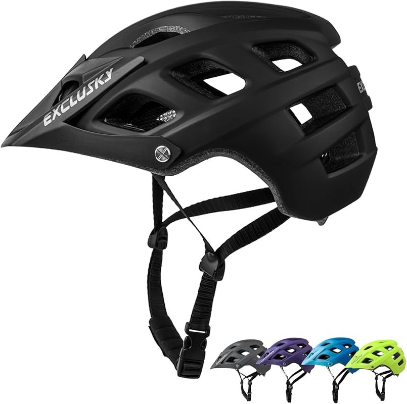 Exclusky Adult Mountain Bike Helmet, Lightweight MTB Cycling Helmet wi