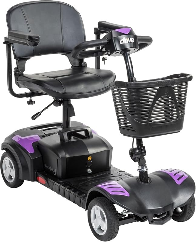 Drive Medical Scout Compact Travel Power Scooter, 4 Wheel: Lightweight