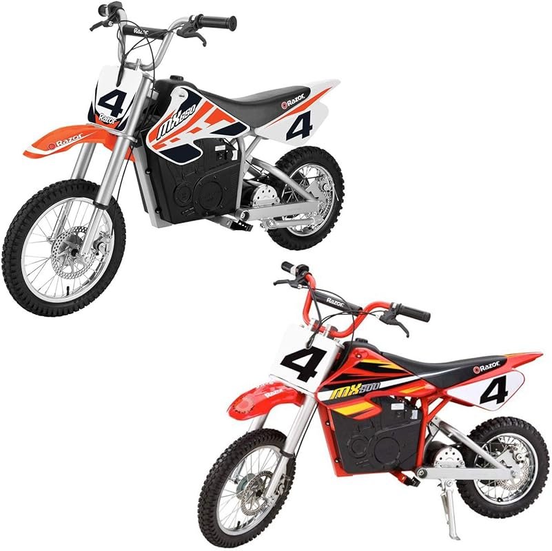 Razor MX650 & MX500 Dirt Rocket Electric Motorcycles – Twin-pack for t