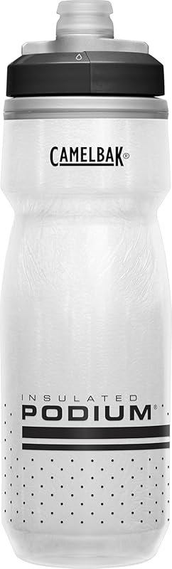 CamelBak Podium Chill Insulated Bike Squeeze Water Bottle, 21oz White/