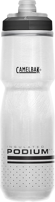 CamelBak Podium Chill Insulated Bike Squeeze Water Bottle, 24oz White/