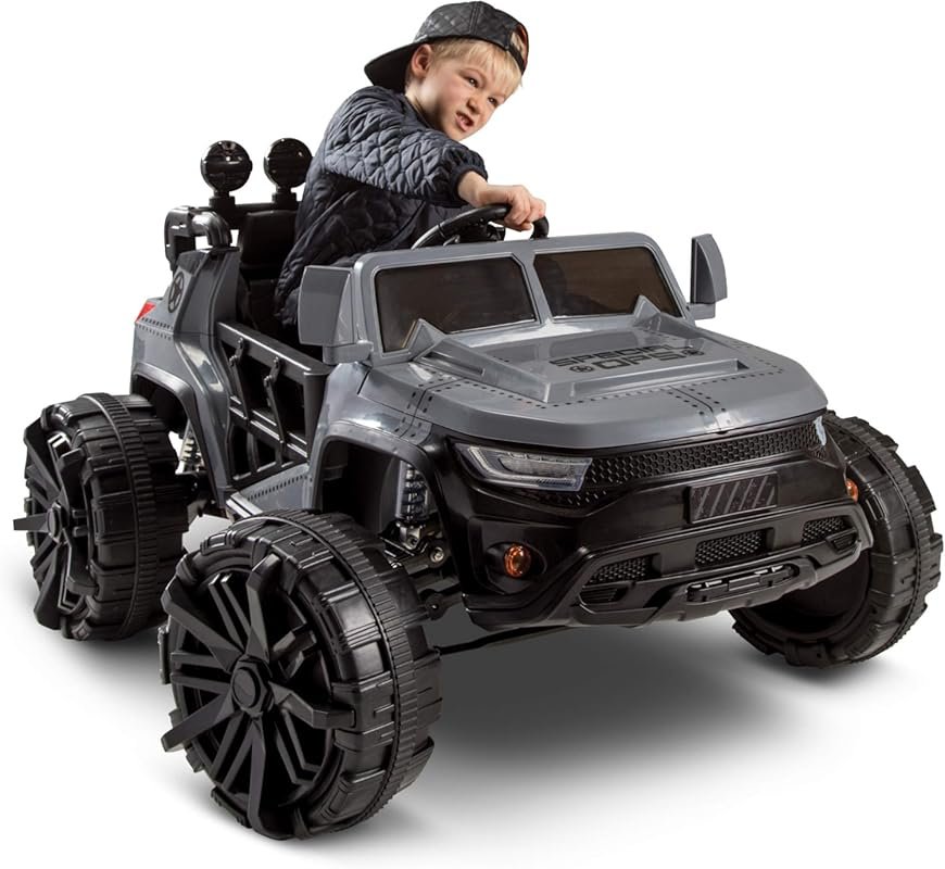 Huffy Kids Battery-Powered Ride-On Car with Lights, Sounds & MP3 Playe