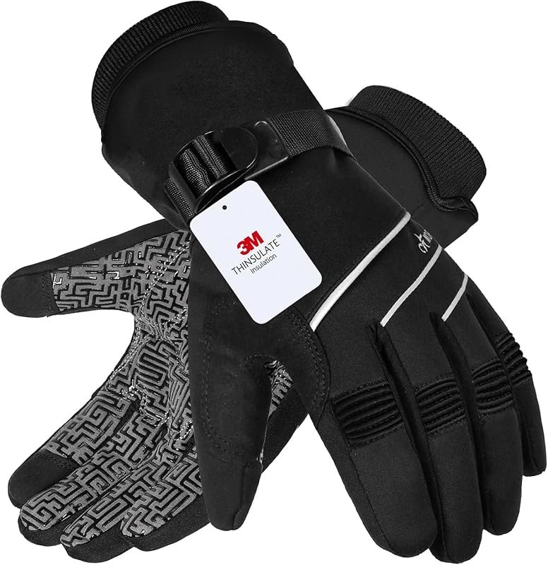 MOREOK Waterproof Windproof -30°F Winter Gloves for Men & Women with 3