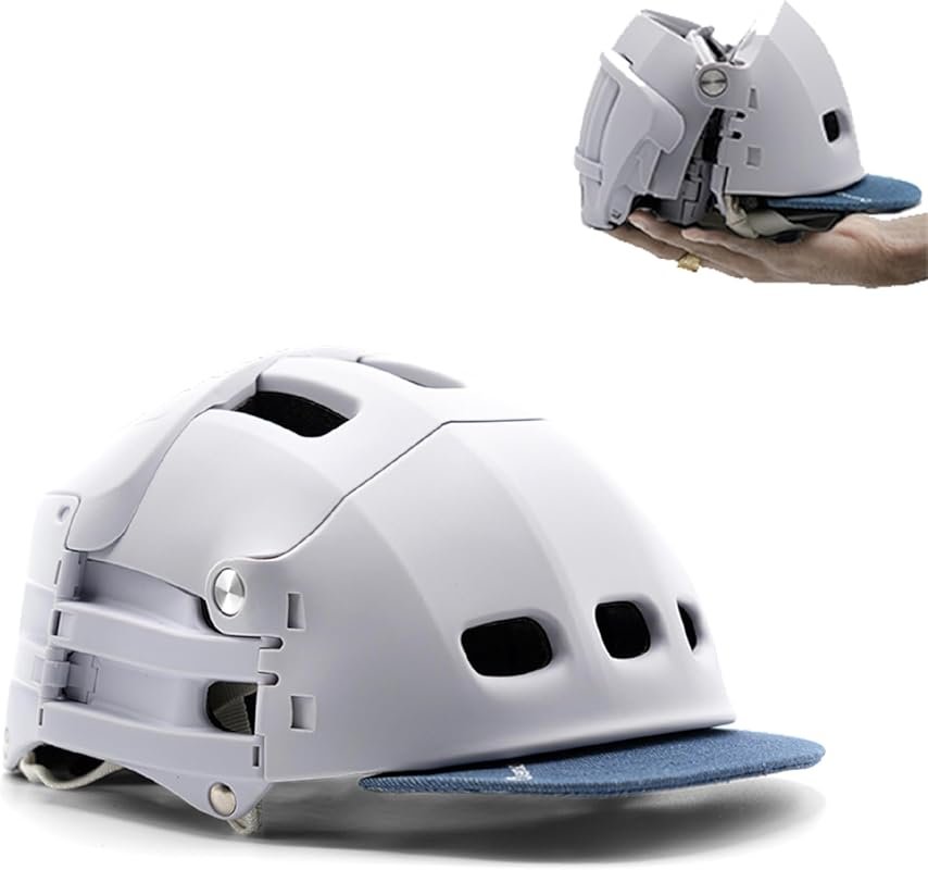 Overade Plixi Foldable Bike Helmet for Scooter e-Bike: Compacts to 1/3