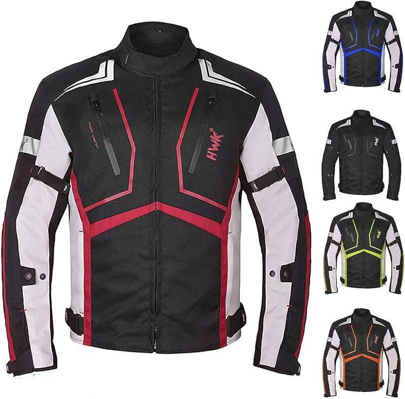 HWK Motorcycle Jacket for Men & Women – Cordura Fabric with Armor Foam