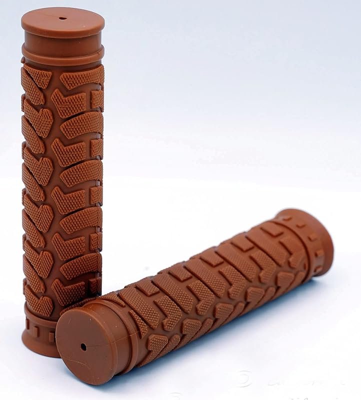 Fito Rubber Handlebar Grips – Brown, 130mm, 22.2mm Diameter for Cruise