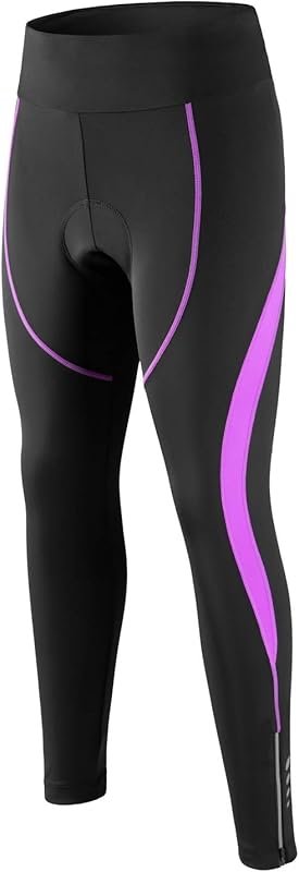 Women's 3D Padded Compression Cycling Pants with Wide Waistband for Co