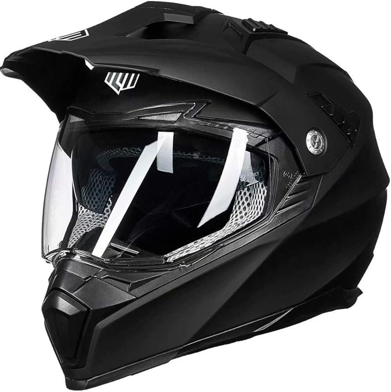 ILM Off Road Dual Sport Helmet Full Face with Sun Visor – DOT Certifie