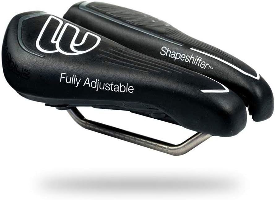 BiSaddle SRT Pain-Free Noseless Saddle: Titanium Rails, Adjustable Com