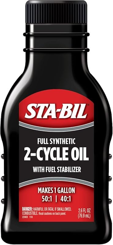Sta-Bil Full Synthetic 2-Cycle Oil with Fuel Stabilizer, 1 Gallon Mult