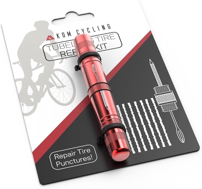KOM Cycling Tubeless Tire Repair Kit for Mountain and Road Bikes