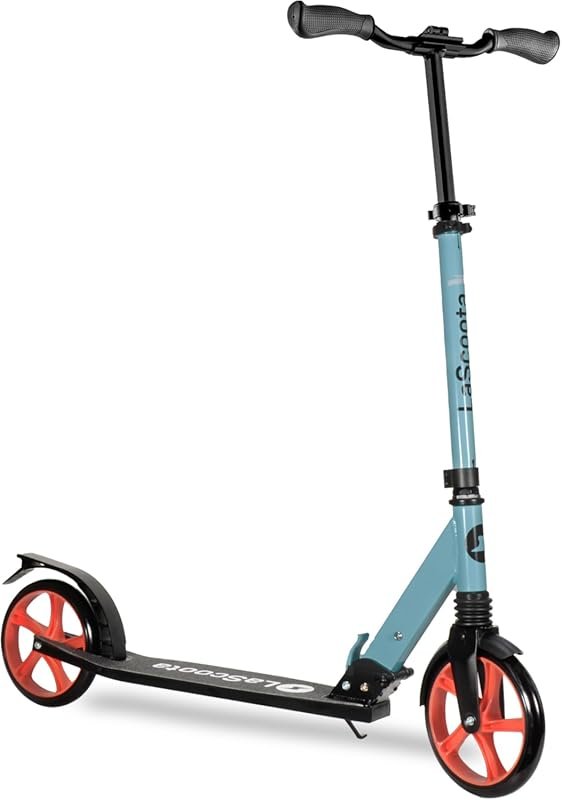 LaScoota Kick Scooter for Kids, Teens, and Adults with Large 8