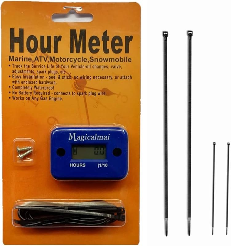Waterproof Inductive Hour Meter for Gas Engine Generators Lawn Mowers