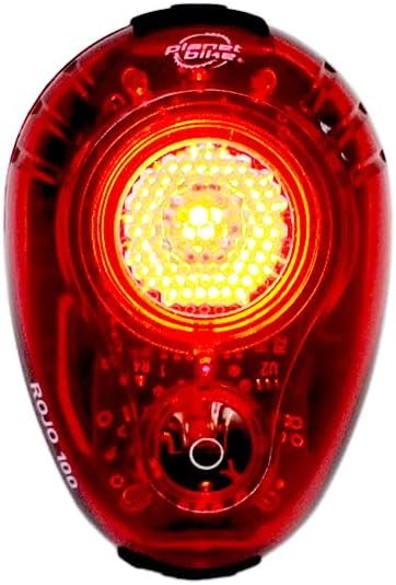 Planet Bike Rojo 100 USB-C Rechargeable Rear Bike Light for Safety & V