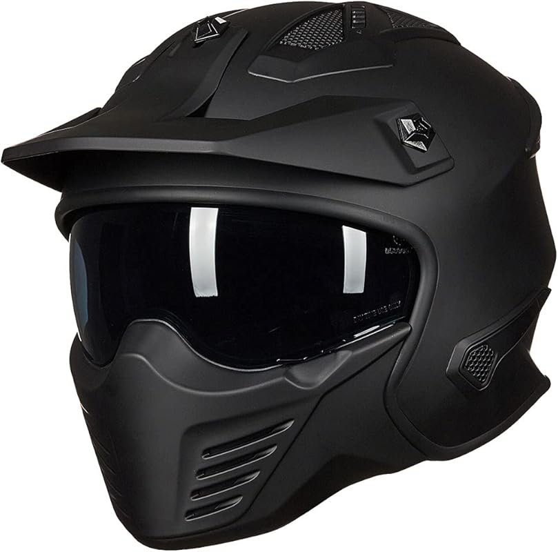 ILM Open Face 3/4 Motorcycle Helmet: DOT Certified for Dirt Bike, Mope