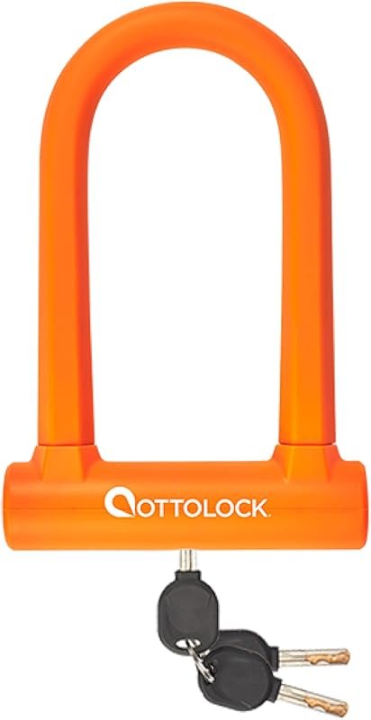 OTTOLOCK Sidekick Compact Heavy Duty Anti Theft U-Lock with Silicone C