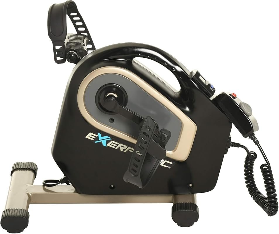 Exerpeutic 2000M Motorized Under Desk Exercise Bike – Electric Arm & L