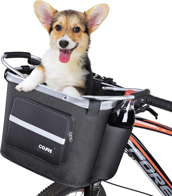COFIT Detachable Handlebar Basket – Multi-Purpose for Pet, Shopping & 