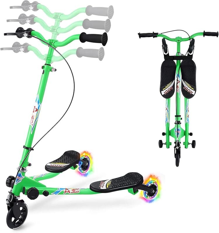 Swing Scooter for Kids Ages 3-8: 3-Wheel, Foldable, Wiggle Kick Scoote