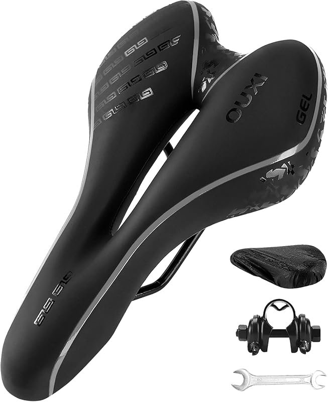 OUXI Comfort Gel Bicycle Saddle: Soft Padded, Shock Absorbing, Waterpr