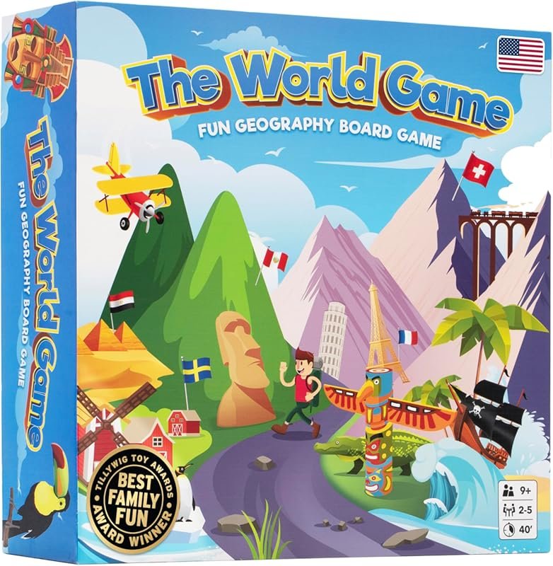 The World Game Educational Geography Board Game for Kids & Adults – 2-
