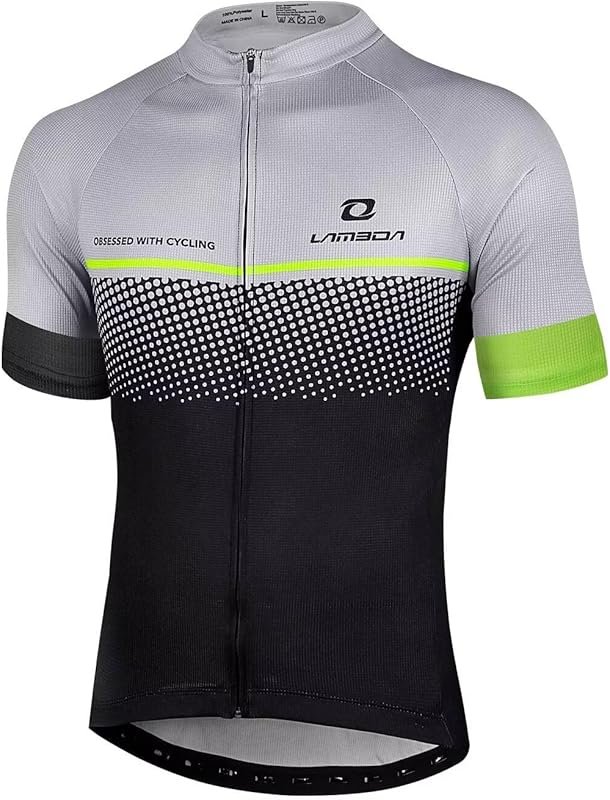 LAMEDA Men's Breathable Lightweight Cycling Jersey: Quick Dry Moisture