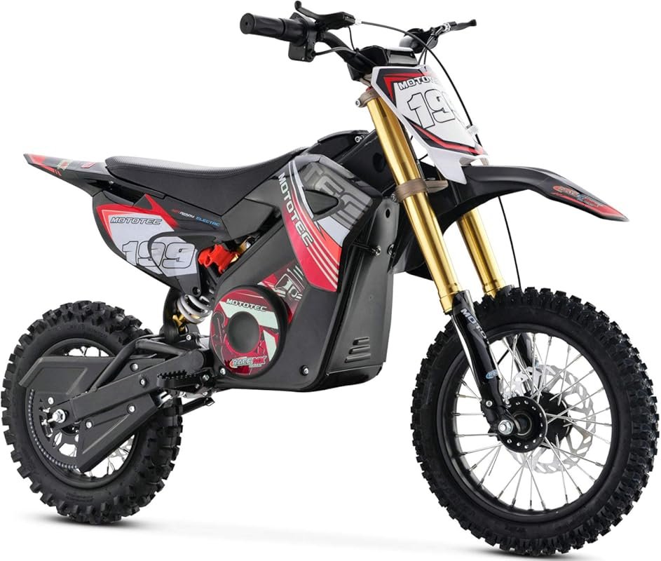 MotoTec 36V Pro Electric Dirt Bike with 1000W Lithium Battery, Compact