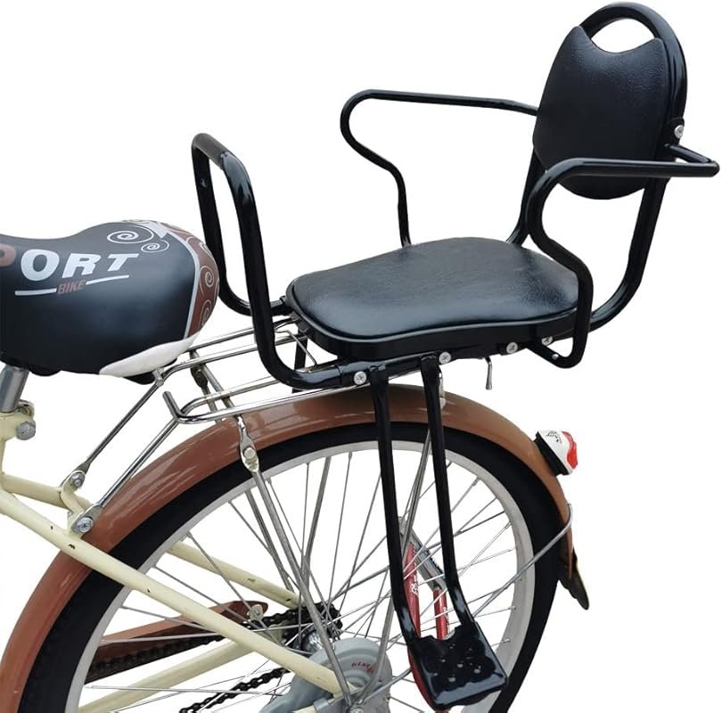 Kid’s Rear Bike Seat with Armrests, Pedals & Harness Fits Most Adult B
