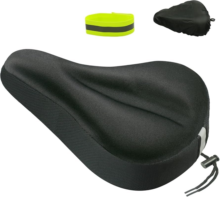Geronmine Gel Bike Seat Cover: Most Comfortable Padded Saddle for Men,
