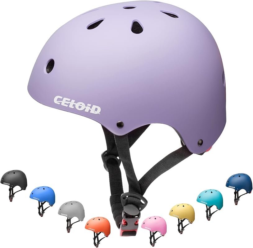Adjustable Multi-Sport Kids Bike & Scooter Helmet for Ages 2-14 Boys &