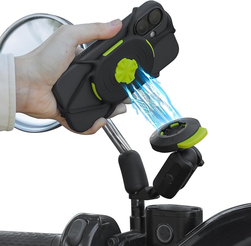 Bone Moto Tie Connect Kit 3 - Magnetic Mirror Stem Mount with 360° Rot
