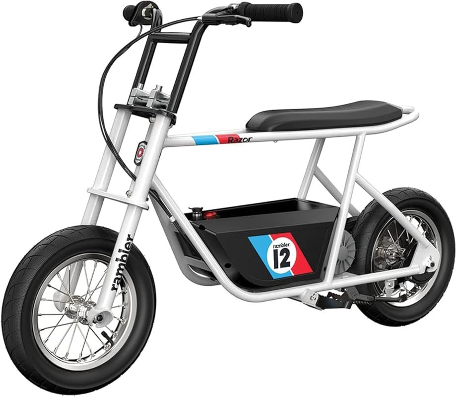 Razor Rambler 12 Electric Minibike – 24V, 250W Motor, Up to 14 mph, Re