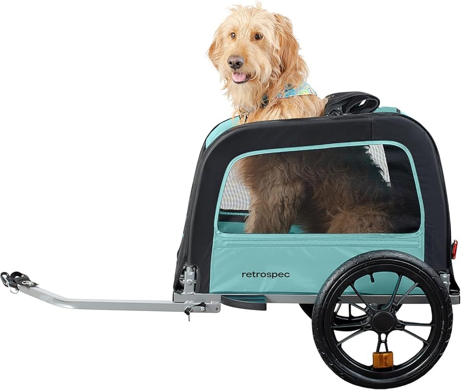 Retrospec Rover Waggin' Pet Dog Bike Trailer with Weather-Resistant Ca