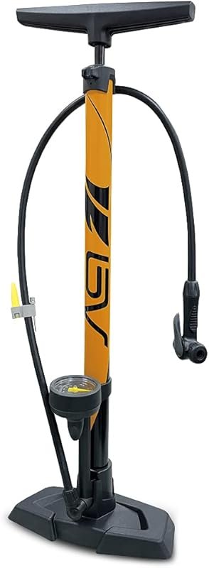BV Bicycle Floor Pump: 17/24 Inch, 160 PSI, Smart Valve for Presta & S