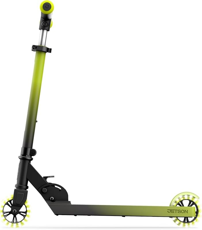 Jetson Juno 2-Wheel Light-Up Kick Scooter, Portable Folding for Kids, 