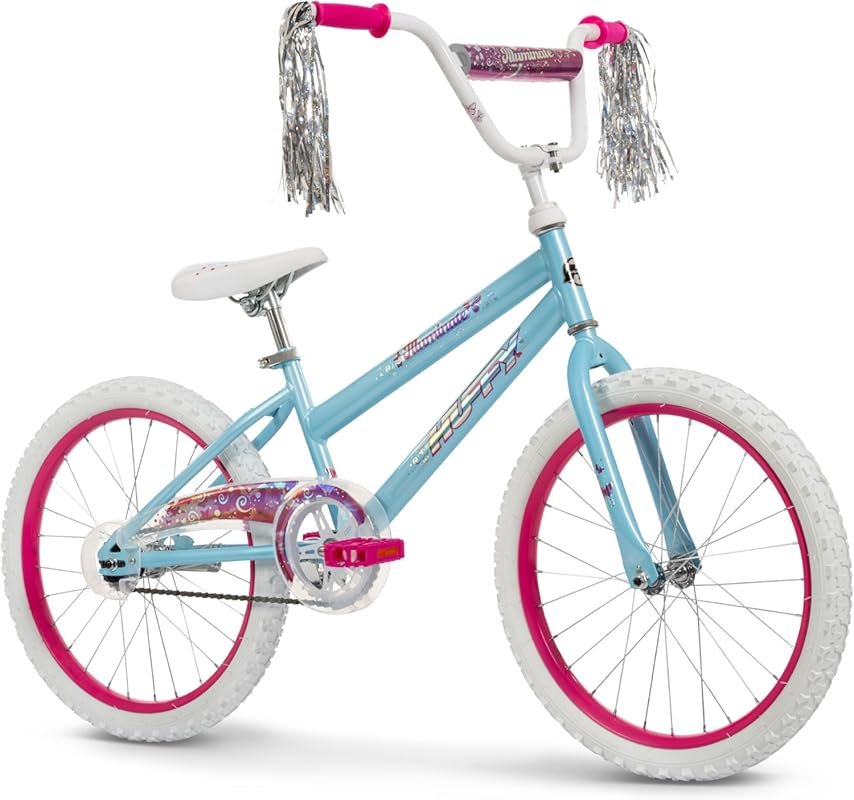 Huffy Illuminate Girls Bike with Removable Training Wheels and Adjusta